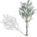 Olive Trees Artificial Indoor,7FT Tall Faux Olive Tree with Lush Leaves and Lifelike Fruits, Artificial Plants in Sturdy Pot for Indoor Home Office Living Room Decor