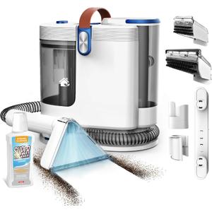 Portable Carpet Cleaner Machine, Carpet Shampooer, 15Kpa Upholstery Cleaner with 3 Tools, 54oz Large Water Tank, 16.4ft Power Cord, Spot and Stain Deep Cleaner for Rug, Couches, Car, Cyan 