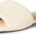 Amazon Essentials Women's Slide Sandals, Cream Faux Crocodile, 13