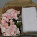 Hollyone Hydrangea Artificial Flowers with Glass Vase Pink Silk Faux Flowers Arrangements with Clear Faux Water Fake Floral Bulk Bouquet for Home Decor Table Centerpiece Decorations