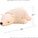 MMTTAO Stuffed Polar Bear Animal Plush Toy 14 Inch Small White Sleeping Bear Animal Stuff Soft Plushies Cute Dolls Collection Huggable Pillow Cushion Birthday Gift for Kids Child Boys Girls, 14Inches, 14"/35CM