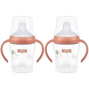 NUK Perfect Match Learner Cup, 5 oz, 2 pack – Soft Spout, EasyGrip Handles, BPA Free, Spill Proof Transition Sippy Cup