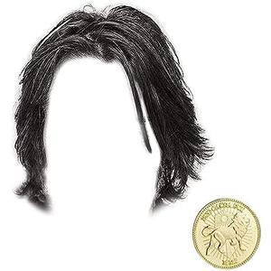 Karc Black Wig Movie Cosplay Costume Short Hair Mens Accessories Wigs Halloween Costume Fancy Dress Merchandise