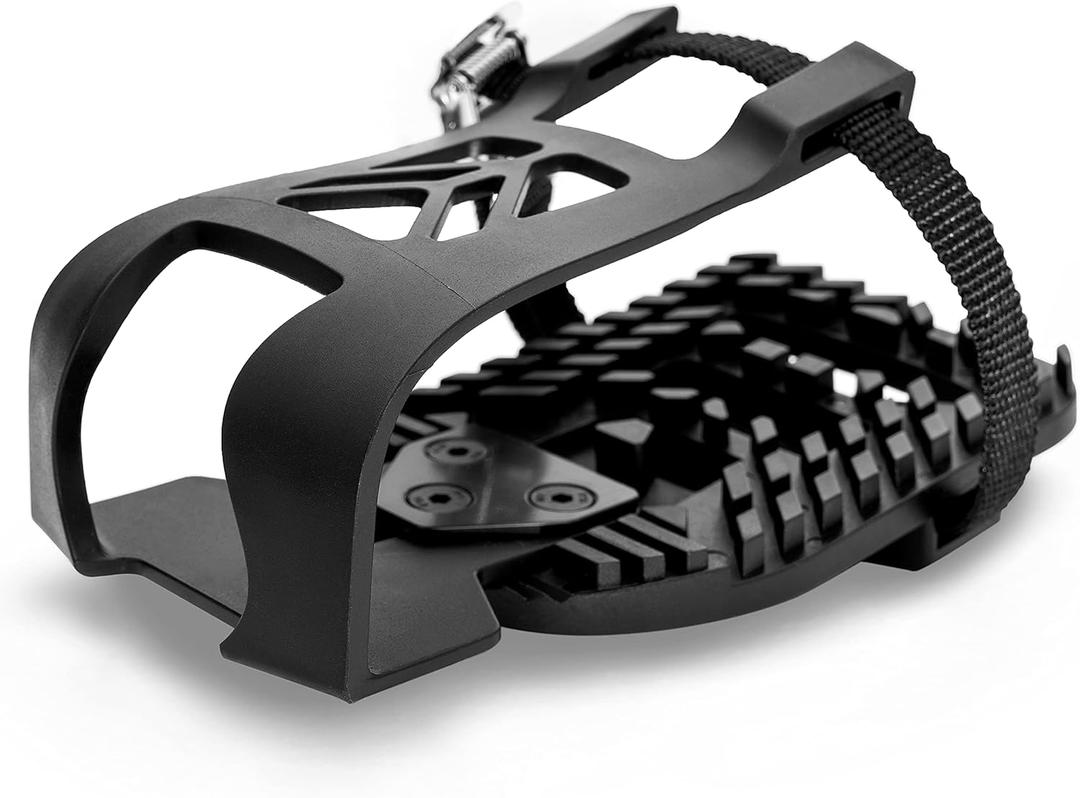 Peloton Bike & Peloton Bike+ Pedals Compatible Toe Cage Adapters - Convert Look Delta Pedals on Indoor Exercise Bike to Toe Cages and Straps - Ride with Regular Shoes
