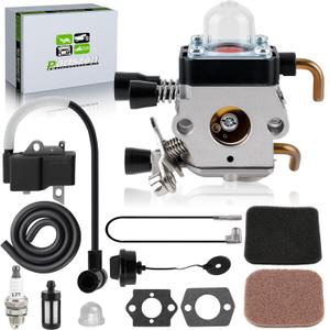 Carburetor Ignition Coil Kit for Stihl FS85 FS75 FS80 FS80R HS80 FS85R FS85T Trimmer KM85 HS85 C1Q-S42 C1Q-S63A with 4137 124 2800 Air Filter Tune-up Repair Parts