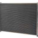ALLOYWORKS 3 Row Aluminum Radiator For Chevy Corvette C6 6.0L 6.2L 7.0L V8 Double Oil Cooler AT/MT 2005-2013 2006 2007 2011 2012