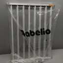 Babelio 27-45" No Bottom Bar Baby/Dog Gate with Easy Installation, 2-in-1 Auto Close Design, Suitable for The House, Stairs, and Doorways, Safety Pet Gates with Large Walk-Thru Door, White