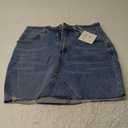 Just Quella Women's Stretch Jean Skirt Fringed Slim Fit Denim Bodycon Mini Skirt L