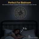 OCEST 13Inch Glow in The Dark Wall Clock, Silent Luminous Night Lighted up Wall Clock, Battery Operated for Bedroom, Bathroom, Living Room, Kitchen Kid Gift