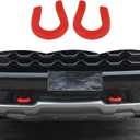 RT-TCZ Tow Hook Covers - Bumper Tow Hook Rubber Protector Exterior Accessories for Chevy Silverado 1500 2014-2024, GMC Sierra 2014-2024 (Red)