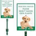 SmartSign Funny Don't Water Our Plants Dog Pee Yard Sign - 10"x7", 21.5 inch Tall Lawn Sign & Stake Kit, Cute Dog Graphic, 40 mil Laminated Rustproof Aluminum