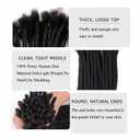 0.6cm Width Dreadlock Extensions 10 Inch 50 Strands 100% Permanent Human Hair Loc Extension Natural Black Curly Locs Human Hair Can Be Dyed Bleached Curled And Twisted