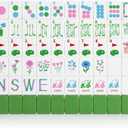 Blue Ocean Engraved Themed Engraved American Mahjong Tile Set 160 Quality White Tile (1.2 Inch, Tiles Only) Nautical Mini American Mahjong Game for Ideal Gift (Golf Style)
