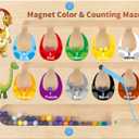 HONGID Dinosaur Toys, Magnetic Color and Number Maze, Montessori Toys for 2 3 4 5 Year Old, Learning Educational Sensory Toys for Toddlers and Kids Boys Girls, Christmas Stocking Stuffers for Kids