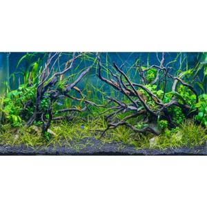 AWERT 30x12 inches Tropical Fish Tank Background River Bed & Lake Aquatic Plant Undersea Tree Branch Aquarium Background Vinyl