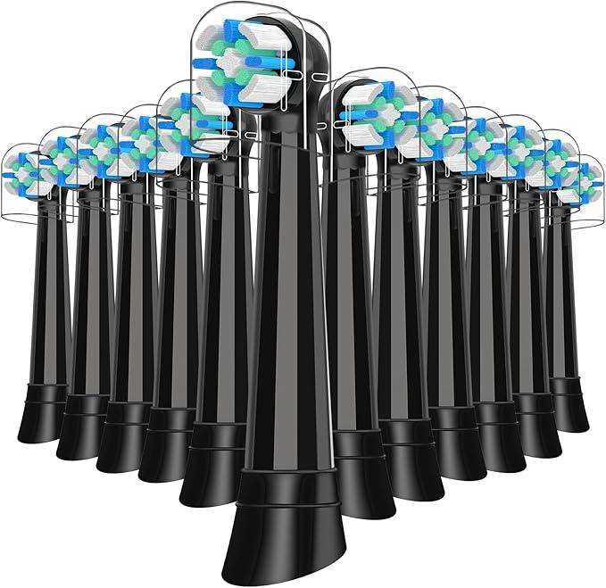 12 Pack Replacement Heads Compatible with, Toothbrush Heads Compatible with 2 3 4 5 6 7 8 9 10 Series Electric Toothbrush, with Covers