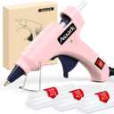 Hot Glue Gun Kit with 30 Glue Sticks, Fast Preheating Hot Melt, High Temp for School Crafts DIY Arts and Quick Home Repairs,20W (Pink)