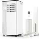 Portable Air Conditioners - 2025 Upgraded 10000 BTU Portable AC for Room up to 450 Sq. Ft, 3 in 1 AC Unit with 24H Timer, Smart Sleep Mode, Remote Control, Air Cooler for Bedroom Kitchen Small-Rooms