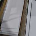 Fredbeck 48x96 inch White Barn Door with 8FT Sliding Door Hardware Kit Included & Handle,MDF,Solid PVC Surface,DIY Assembly,5-Panel