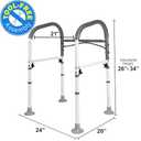 FSA/HSA Eligible Toilet Safety Rails, Vaunn Deluxe Adjustable and Foldable Toilet Safety Frame, Bathroom Handrail Assist Grab Bar Handle