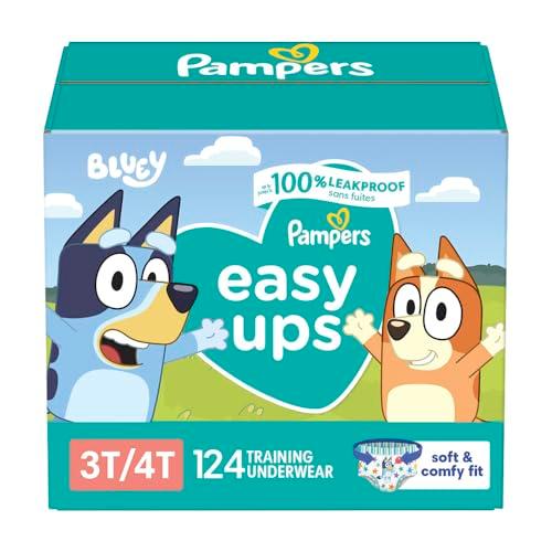 Pampers Training Pants - Easy Ups Boys & Girls Bluey - Size 3T-4T, 62 Count, Children's Potty Underwear (Packaging May Vary)