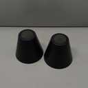 MY MIRONEY 2PCS Black Barrel Metal Lampshade Hardware E27 Industrial Pendant Light Shade Vintage Chandelier Lamp Shades Cone Bulb Guard Table Desk Lamp Cover, 4.13" Height