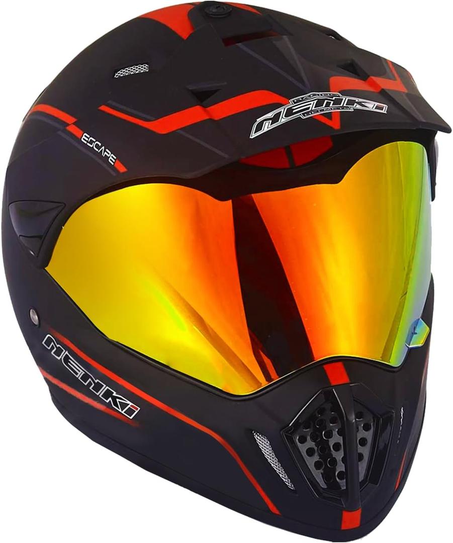 Dirt Bike Helmets ATV MX Motocross Four Wheeler Helmets for Adults Dual Sport Off Road Motorcycle Helmets for Men Women Full Face Helmet Dot Approved Color Red Shield (Matte Black & Red) Dirt Bike Helmets ATV MX Motocross Four Wheeler Helmets for Adults Dual Sport Off Road Motorcycle Helmets for Men Women Full Face Helmet Dot Approved Color Red Shield (Matte Black & Red)