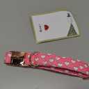 Unique style paws Dog Collar Metal Buckle Collar for Valentine's Day Gift Pink Heart Love for Large Boys Girls Dogs