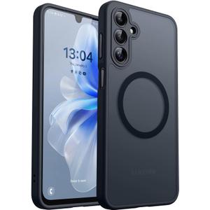 CANSHN Designed for Samsung Galaxy A16-5G Case [Full Camera Protection] [Compatible with Magsafe] Translucent Matte Back Protective Phone Cover, Black