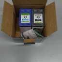 GREENBOX Remanufactured 56 57 Ink Cartridges Combo Pack Compatible for HP Deskjet 5550 5650 5150 Photosmart 7350 7260 7450 7550 PSC 2210 Printer,2Pk for 56 57 C6656AN C6657A Ink (1 Black 1 Tri-Color)