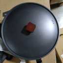 Teewe Carbon Steel Wok -13 Inch Woks & Stir-fry Pans Nonstick, Wok Pan with Lid Spatula and Dish Brush: Pre-Seasoned Flat Bottom Chinese Woks for Induction, Electric, Gas, All Stoves