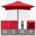 4.9ft Mini Square Patio Umbrella - UV 50+ Waterproof & Easy Setup | Outdoor Table Umbrella for Deck, Balcony, Garden, Lawn, Backyard, Market
