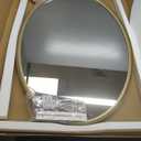 USHOWER Brushed Gold Oval Bathroom Mirror 24x36 Inch