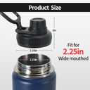 Replacement Lid Compatible with Rtic,Takeya And Thermoflask,12 oz 16 oz 18 oz 20 oz 32 oz 40 oz 64oz,Spout Lid BPA Free,2PCS