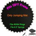 Replacement Mat Trampoline, Fits 6FT 13FT 14FT Round Trampoline Frame for 36/80/84 V-Rings, Using 4.7/6.5inch Springs, Trampoline Jumping Mat Replacement