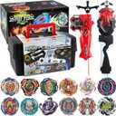 Bey Battling Blade Burst Toy Set, 12 Spinning Burst Gyros 2 TwoWays Launchers with Grip, Combat Tops Battle Game with Portable Box Gift for Kids Children Boys 612