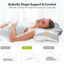 Cervical Contour Pillow for Neck, Shoulder and Back Pain Relief - Orthopedic Memory Foam Support for Side Sleepers, Standard 24.8''L x 15''W xH