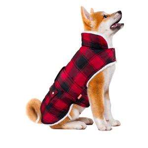 KYEESE Dog Coat Thick Pets Clothes with Pocket Windproof Dog Coats for Small Dogs Waterproof Dogs Jacket with Fleece Lined Warm Pet Winter Puffer Coat with Leash Hole Soft Pet Sweater for Cold Weather M