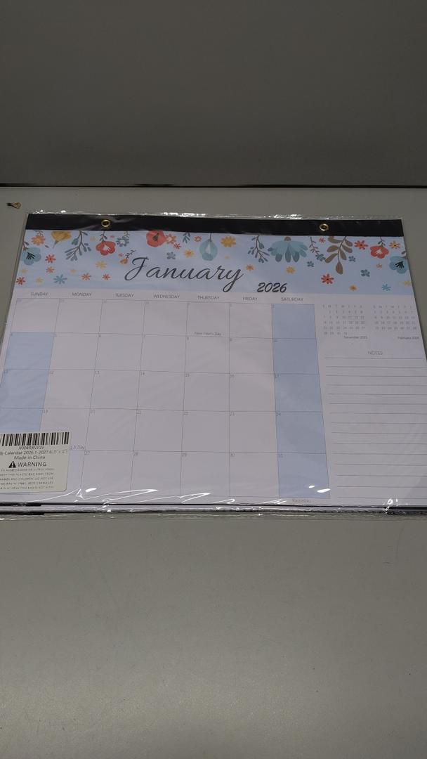 Calendar 2026-2027, Monthly Desk Calendar from Jan 2026 to Jun 2027, 15" x 12", Large Desktop Calendar Monthly, Perfect for Home or Office, Floral (Desk(15" x12 "）) Pack of 2