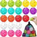 Coopay 20/40/80 Pack Mini Plastic Practice Baseballs, 1.65inch Small Soft Training Balls with Drawstring Bag for Baseball Hitting, Pitching & Batting Training, Indoor & Outdoor