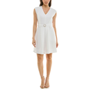 Gabby Skye Maison Tara sleeveless boucle belted knee-length dress, Size 6