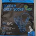Lux Dual Grip Socks - Soccer Grip Socks for Men and Women. GripArray Performance & Comfort White Large