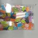 TIHOOD 100 PCS Resin Gummy Bear Pendant Colorful Candy Charms Cartoon Keychains Necklace Charm Cute Bracelet Accessories for Child DIY Craft