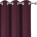 LEMOMO Burgundy Red Thermal Blackout Curtains/52 x 84 Inch/Set of 2 Panels Room Darkening Curtains for Bedroom