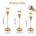 12pcs Gold Candle Holders, Candlestick Holders Taper Candle Holders for Pillar Candles Sticks Holder Decor Halloween Christmas Decorations Candle Candelabros para Centros de Mesa