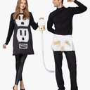Spooktacular Creations Plug and Socket Halloween Costume Adult, Plug and Outlet Couples USB Costume