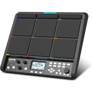 PD708 Sample Pad Sampling Drum Pad Electronic Tabletop Digital Drum Set for Drummer Live Performance, 1000 Built-in Sounds, 32 GB Storage, Onboard FX, Customizable LEDs