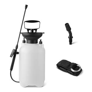 Amazon Basics Garden Sprayer for Gardens and Flower Beds, 1.3 Gallon (5L) Capacity with Extension Wand