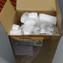 Lenwen 24 Set DIY Snow Globe Christmas LED Kit Including 4 Inch Plastic Clear Snow Globe with Screw Off Cap and 19.7 Inch 10 LED String Lights for Xmas DIY Crafts Decoration