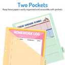Forvencer 8 Count Dividers with Two Pockets, 8 tabs Binder Dividers for 3 Ring Binder Organizer, Binder Divider with Tabs for School Office and Home, 1 Set